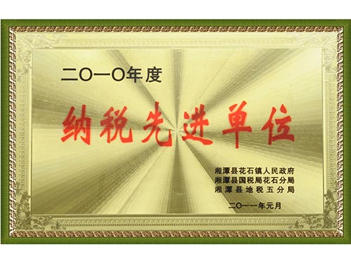 2010納稅先進(jìn)單位